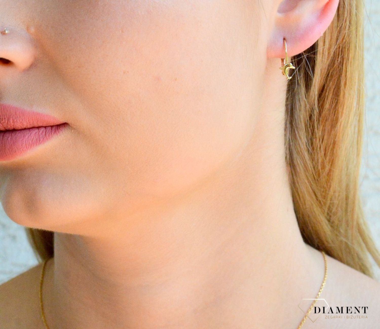 Złote kolczyki 585 Delfiny KL 1748.jpg